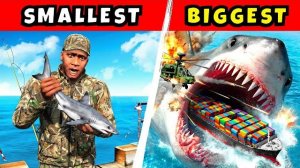 Охота на акул от самых маленьких до самых больших в GTA 5! (Мегалодон)