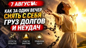 7 августа - Как за один вечер снять с себя груз долгов и неудач