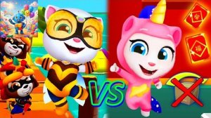 Tom Hero Dash VS Tom Gold Run.  Анджела Королева против Единорог Анджела! События в Китае!