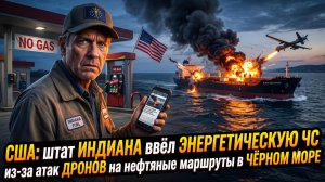 ⛽США: штат Индиана ввёл энергетическую ЧС из-за атак дронов на нефтяные маршруты в Чёрном море