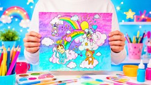 Рисуем акварельными карандашами! 🎨💧 Простые и яркие идеи для творчества
