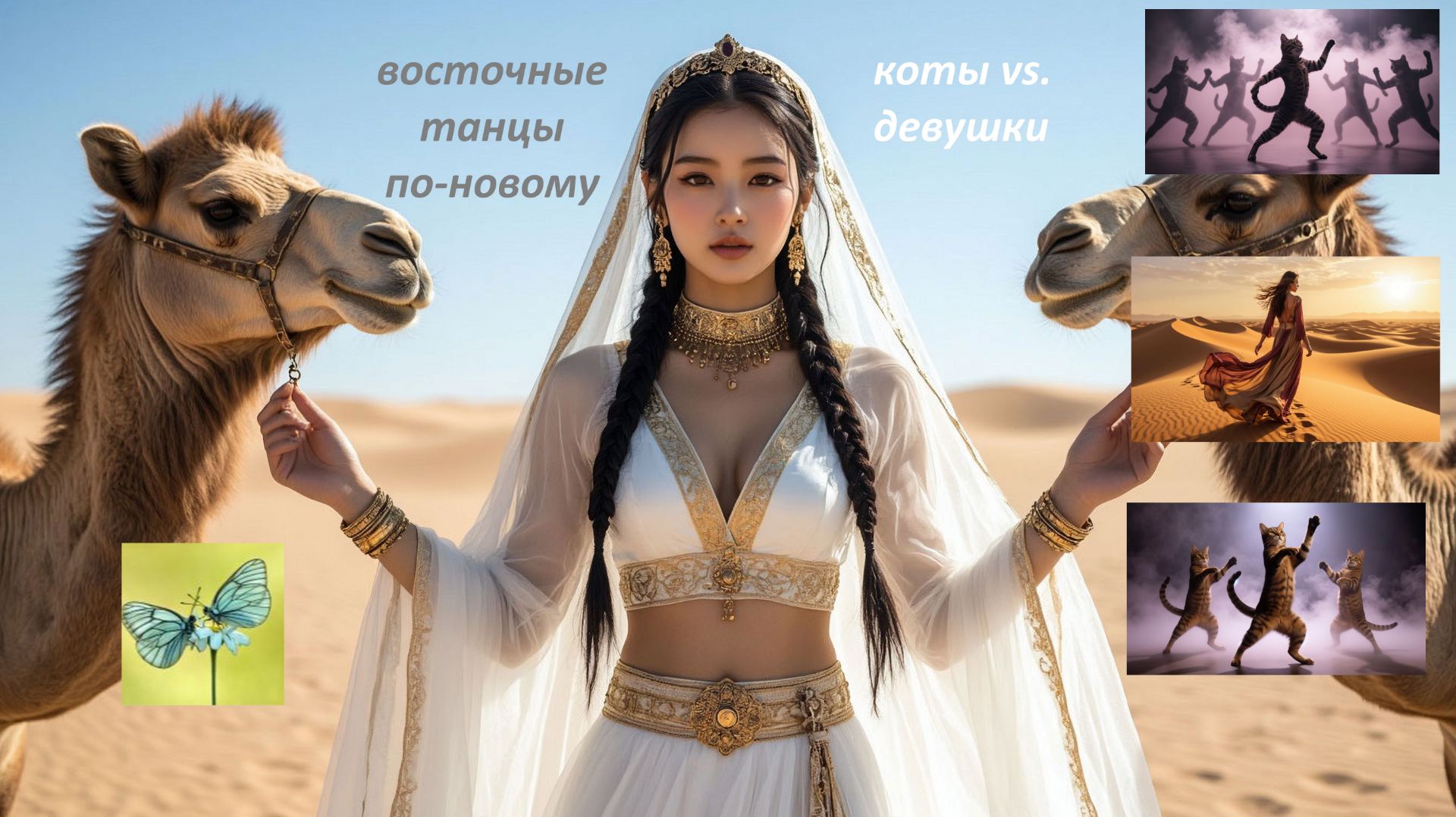 🐱Музыкальный клип: волшебство пустыни + танцующие кошки + девушки из пустыни под  фонк 🔥