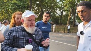 Джозеф Трап застал врасплох взволнованного христианина! Хамза Ден  Speakers Corner