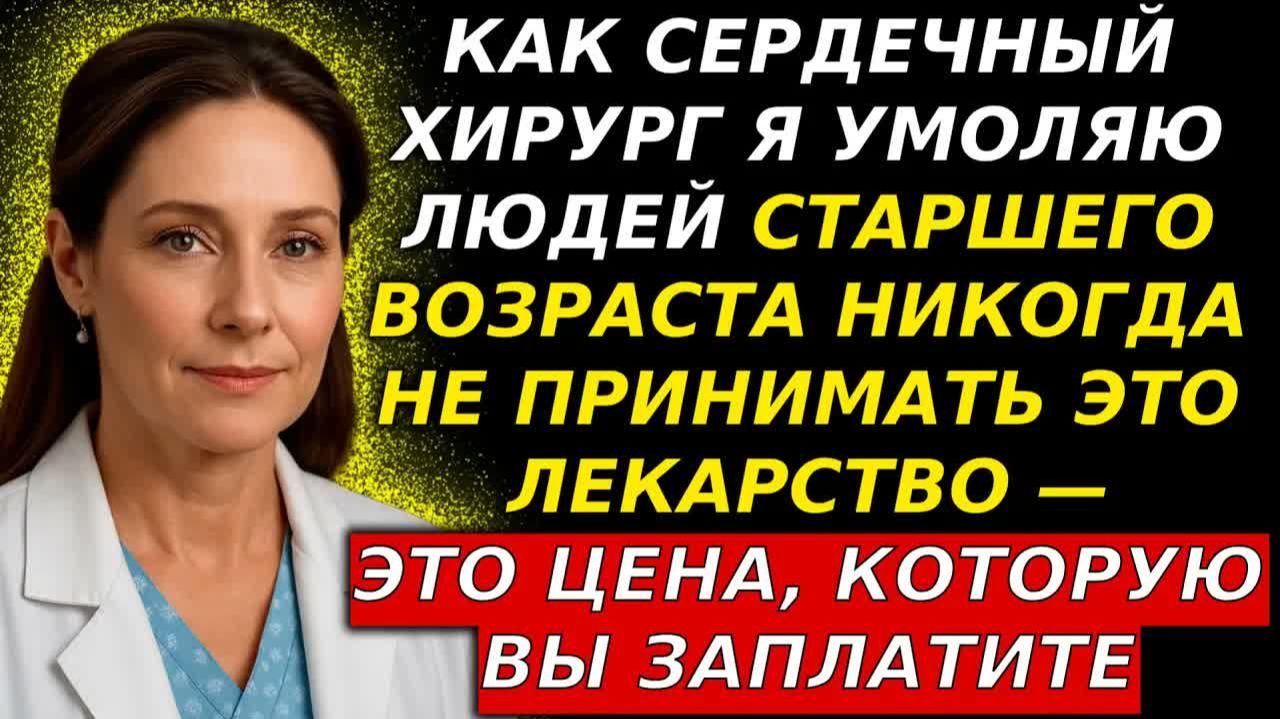 Кардиохирург раскрывает опасный для сердца пожилых препарат 😱💔