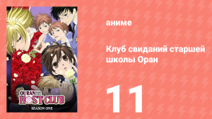 Клуб свиданий старшей школы Оран 11 серия (аниме-сериал, 2006)