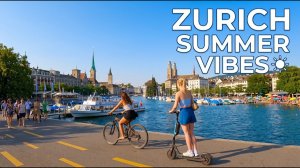 Switzerland, Zurich - Summer hottest day 37,5 °C  Evening Tour