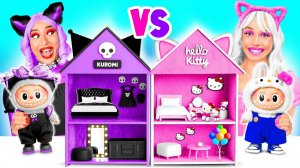 Строим Удивительный Кукольный Домик для Лабубу _ Розовый vs Фиолетовый