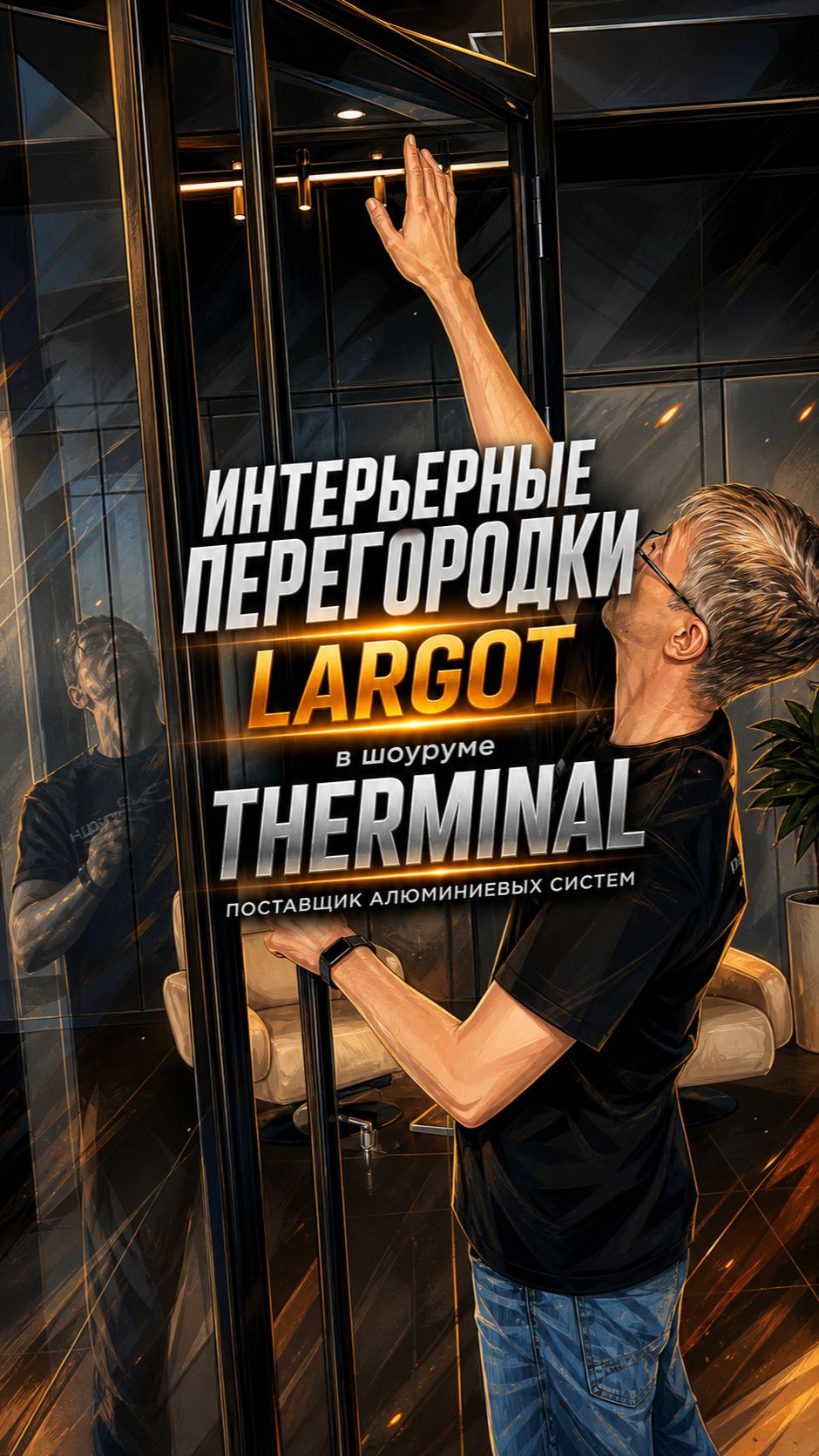Супер тонкая интерьерная система для современного дома и офиса LARGOT