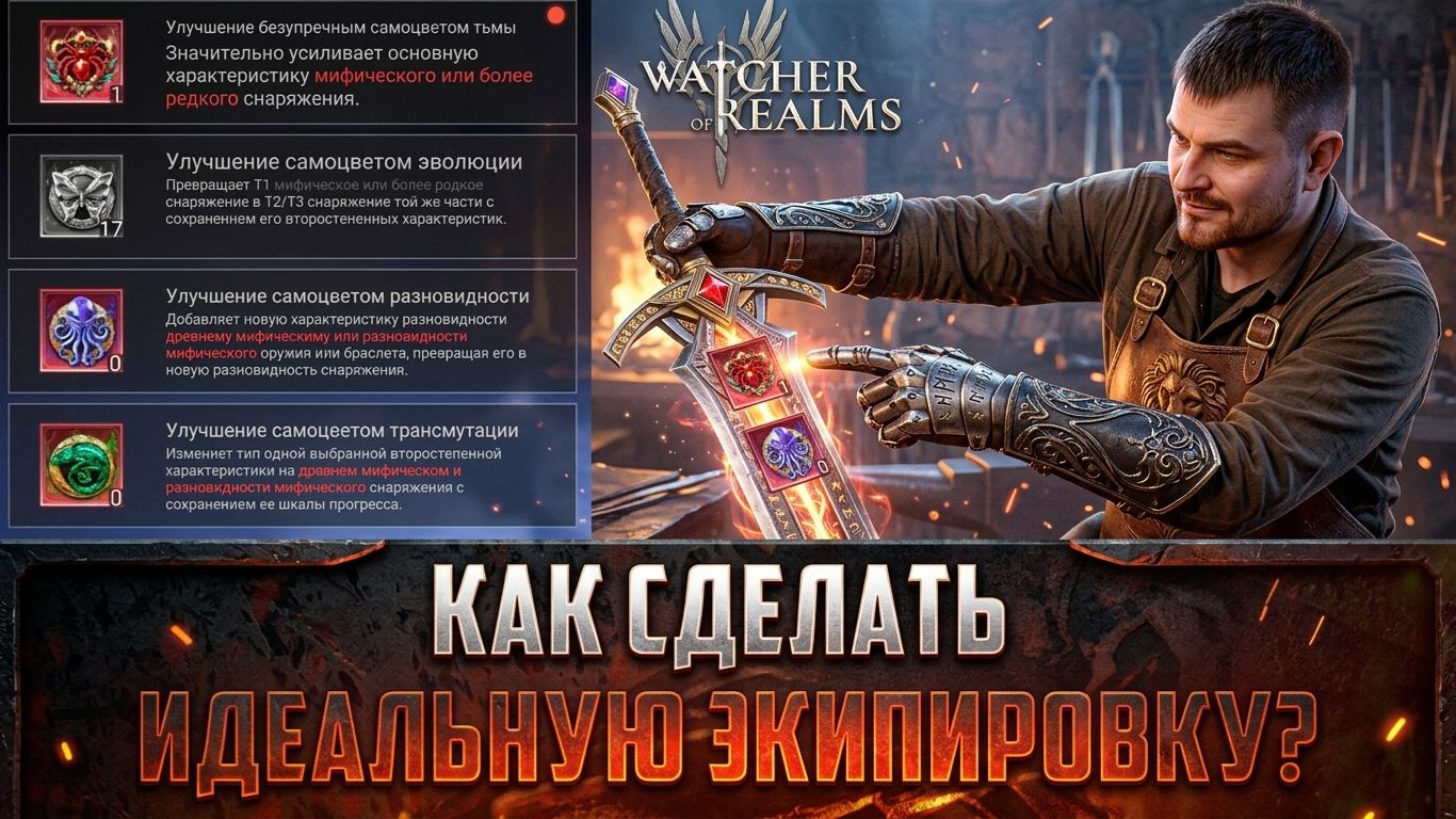 УЛУЧШЕНИЕ ЭКИПИРОВКИ ОТ А ДО Я! ВСЁ, ЧТО НУЖНО ЗНАТЬ НОВИЧКУ О ЛИТЕЙНОЙ #watcherofrealms