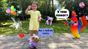 ПОТЕРЯШКА! 🐶 Ищем собачку. Встречаем Ёжика, Зайку и Попугая! Приключения для малышей