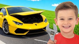 Майк открывает автосервис и помогает своим друзьям с игрушечными машинками