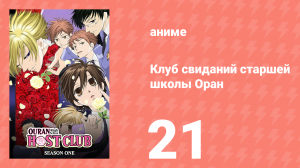 Клуб свиданий старшей школы Оран 21 серия (аниме-сериал, 2006)