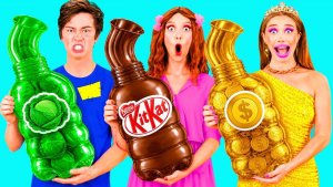 Бедная vs Богатая vs Ультра Богатая еда Челлендж _ Кулинарная Битва с Едой