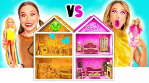 Строим Удивительный Кукольный Домик для Барби Дорогой vs Дешевый Челлендж # Смешные Моменты Tee