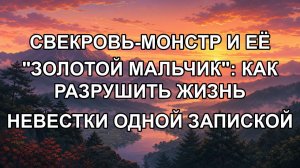 Свекровь-монстр и её «золотой мальчик»: как разрушить жизнь невестки одной запиской