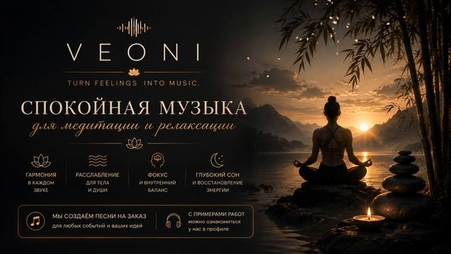 Музыка для сна и глубокой медитации | 1 час спокойной расслабляющей музыки | VEONI