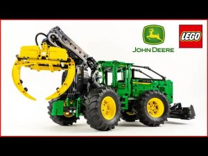 Скоростная сборка LEGO TECHNIC 42157: Лесозаготовительная машина John Deere 948L II