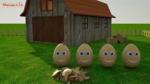 Учим цвета Разноцветные яйца на ферме Развивающий мультик для детей