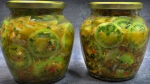 Салат На Зиму_Салат из зеленых помидор на зиму_Проверенный рецепт_Закуска из зеленых помидор