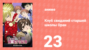 Клуб свиданий старшей школы Оран 23 серия (аниме-сериал, 2006)