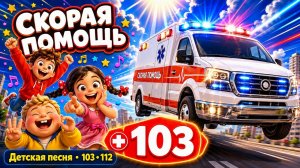 🚑 СКОРАЯ ПОМОЩЬ — детская песня про 103 и 112 |  Обучающий мультфильм для детей