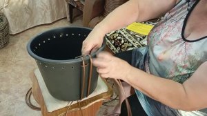 Плетение из ротанга.Начало,делаем стойки,методом «осьминожка».