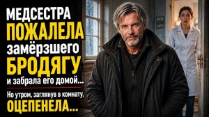 МЕДСЕСТРА ПОЖАЛЕЛА ЗАМЁРЗШЕГО БРОДЯГУ И ЗАБРАЛА ЕГО ДОМОЙ… Но утром, ЗАГЛЯНУВ В КОМНАТУ, ОЦЕПЕНЕЛА…