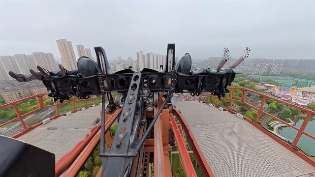 Watch The Seats FLIP - World's Fastest 4D Coaster - Dinoconda At China Dinosaurs Park