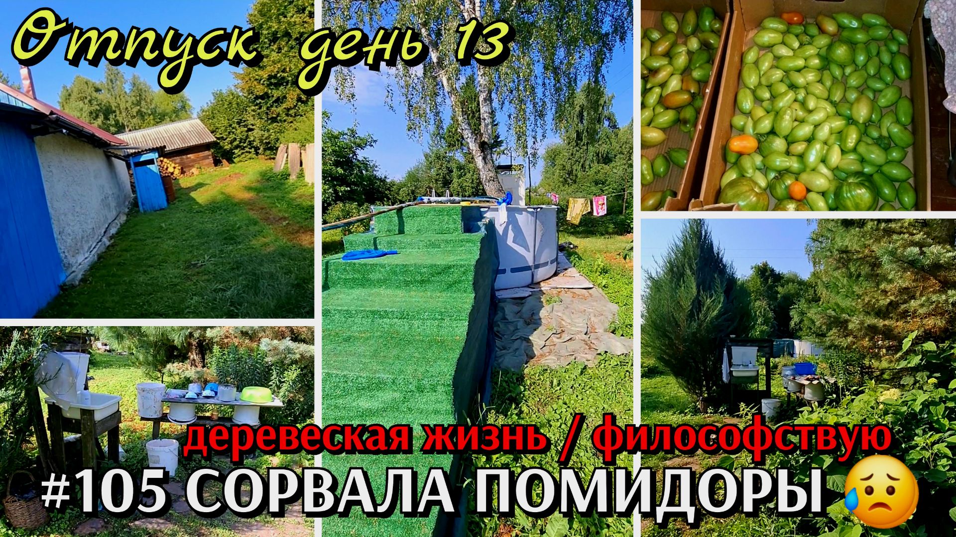 #105 ОТПУСК день 13 / СОРВАЛА ПОМИДОРЫ / философствую #деревенскаяжизнь
