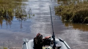 Рыбалка с лодки,по большой воде.