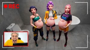 БЕРЕМЕННЫЕ K-POP DEMON HUNTERS У МЕНЯ ДОМА в Реальной Жизни! 😨 Скрытые камеры