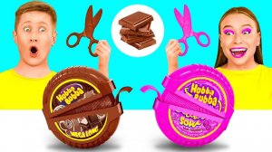 Челлендж. Шоколадная Еда vs Настоящая еда # Смешные Кулинарные Войны от