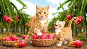 Мама-кошка и два котенка спасают щенка из мутной воды на дороге 🐱🐶❤️ #Эмоциональная ис