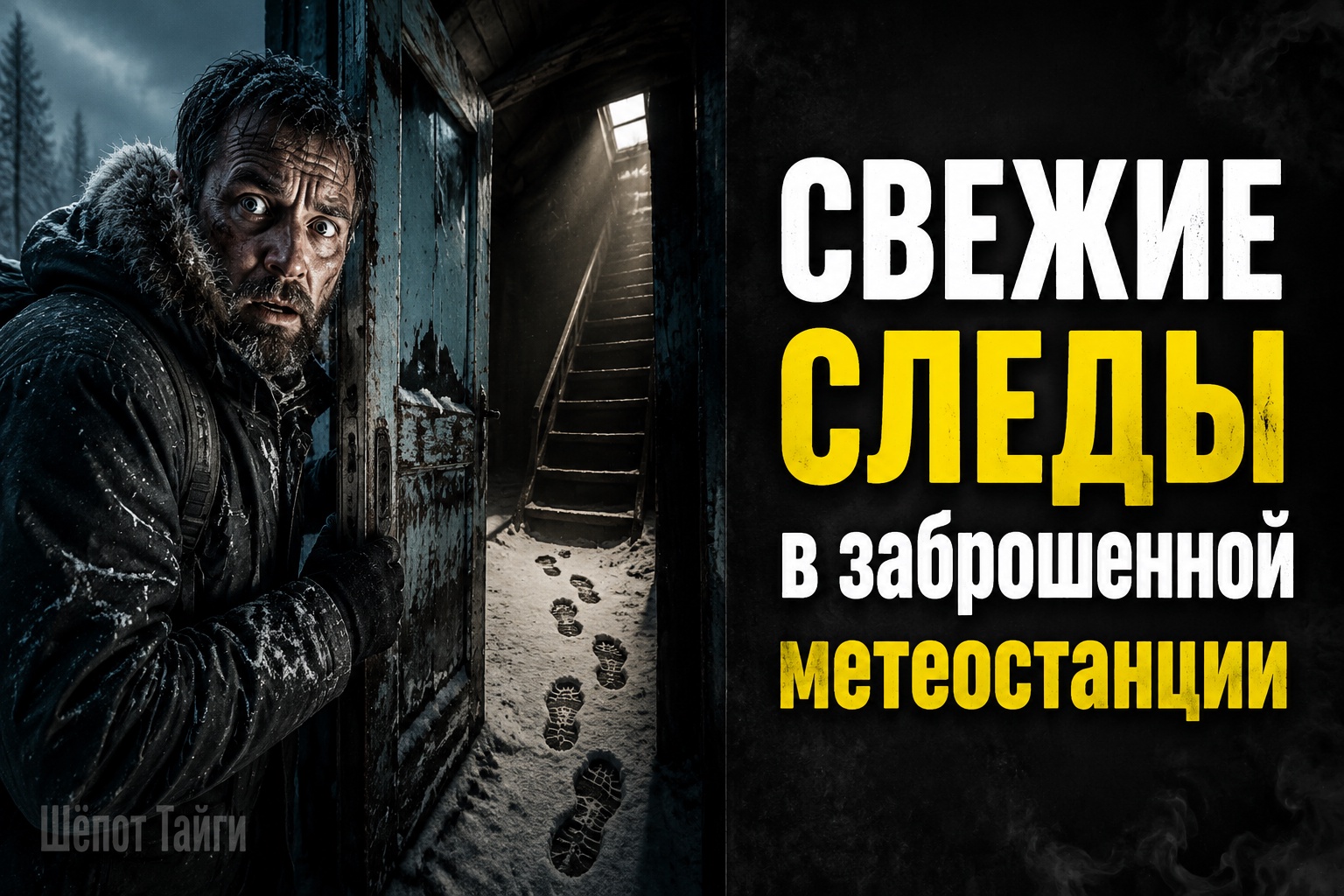 Свежие следы в заброшенной метеостанции