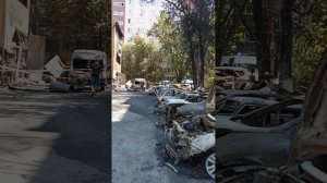 сгоревшие машины в Ростове-на-Дону на утро 5 августа 2026