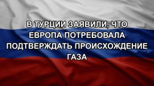 В Турции заявили, что Европа потребовала подтверждать происхождение газа