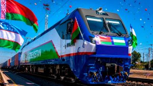 В Узбекистане встретили первый грузовой поезд из Беларуси