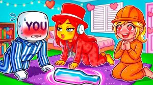🫢🫢🫢 ТЫ ИГРАЕШЬ В БУТЫЛОЧКУ НА НОЧЁВКЕ!!! РОБЛОКС АНИМАЦИЯ