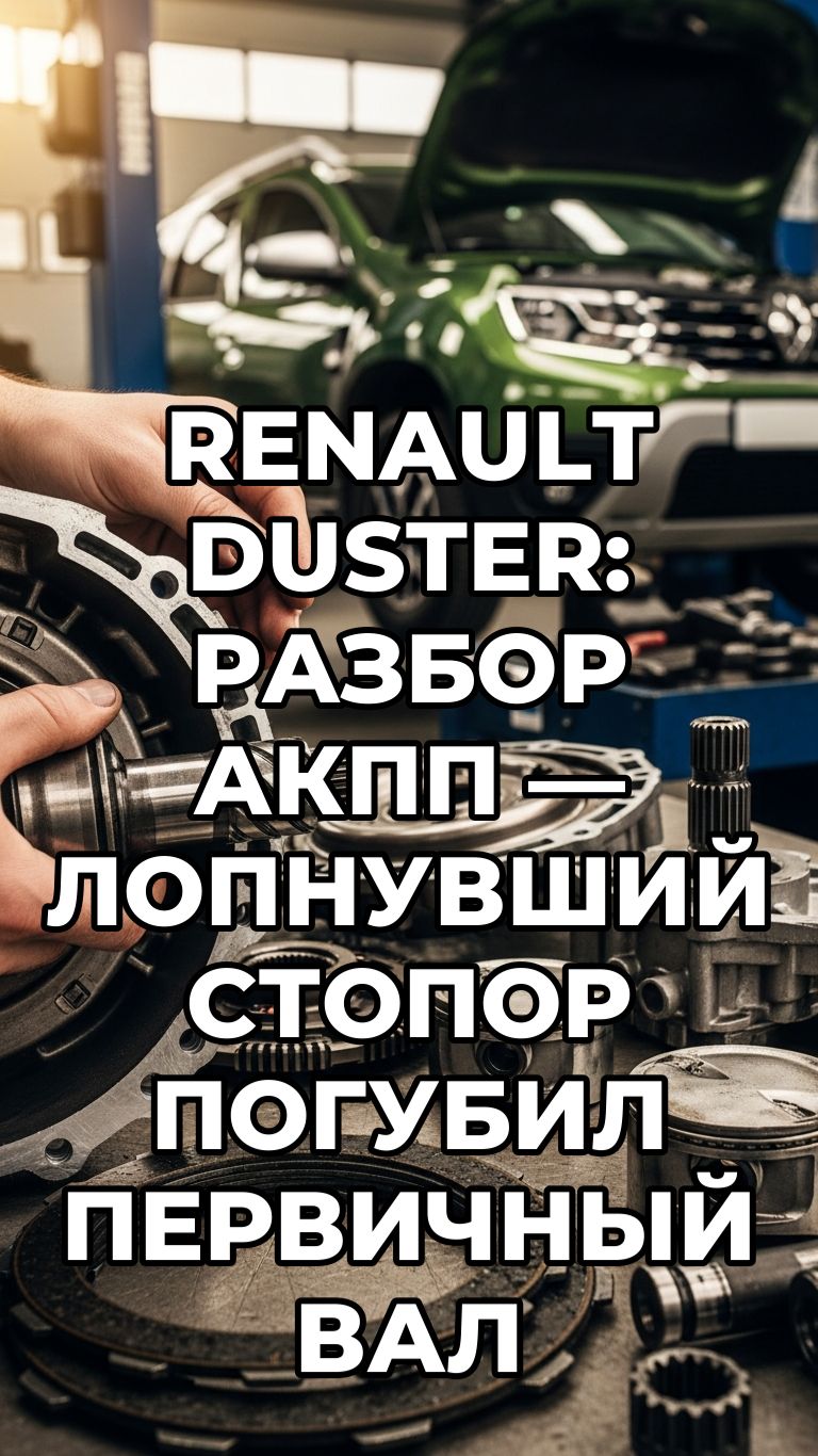 Renault Duster: разбор АКПП — лопнувший стопор погубил первичный вал