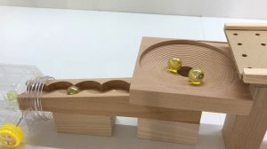 Мраморный забег ASMR ☆ волновой склон HABA, рельсы Tiisanadaikusan и MarblePackRail, скелетная машин