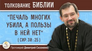 «Печаль многих убила, а пользы в ней нет» (Сир. 30:25). Протоиерей Димитрий Сизоненко