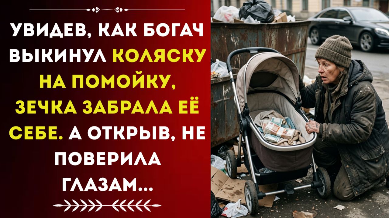 Увидев как БОГАЧ выкинул КОЛЯСКУ на помойку ЗЕЧКА забрала её себе. Истории из жизни. Аудиорассказ.