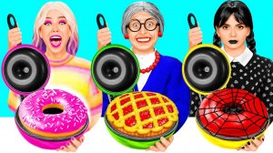 Кулинарный Челлендж# Уэнсдей против Бабушки # Кухонные гаджеты и Лайфхаки для родителей от Teen