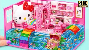«Превосходный Hello Kitty: миниатюрный домик с шикарным аквариумом и водной горкой 🐱🌈»