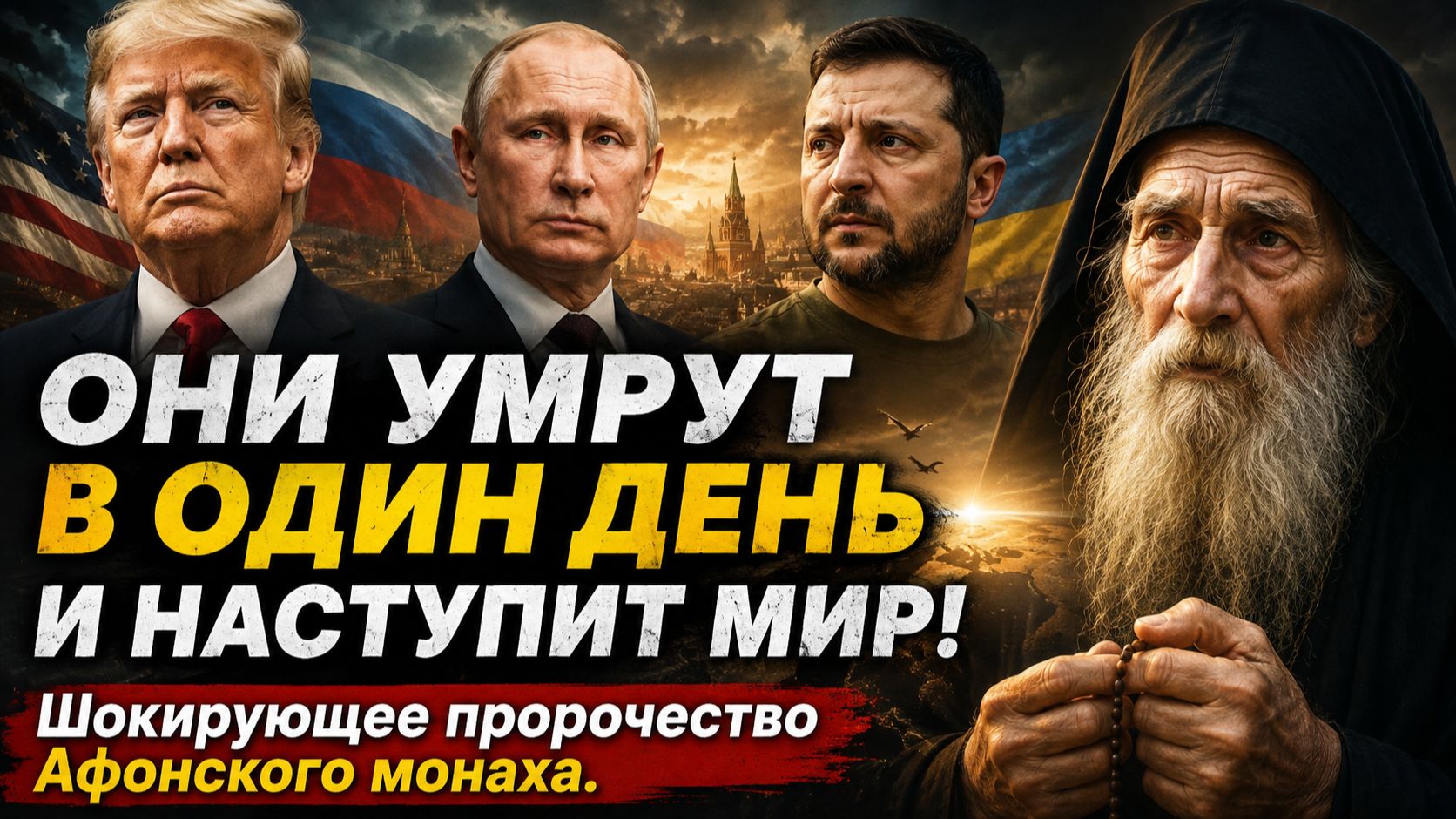 ОНИ УМРУТ В ОДИН ДЕНЬ И НАСТУПИТ МИР! ШОКИРУЮЩЕЕ ПРОРОЧЕСТВО АФОНСКОГО МОНАХА