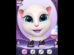 Я играю в  игру Моя Говорящая Анджела #3