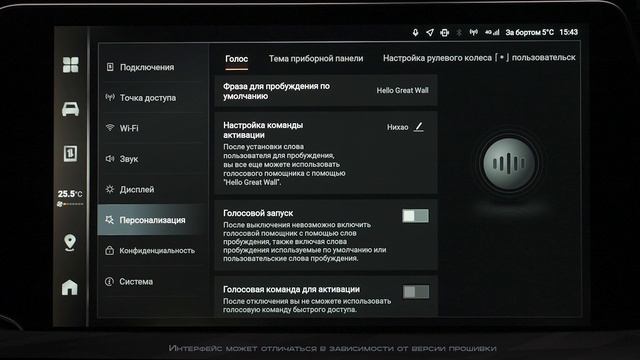 HAVAL F7. Голосовое управление