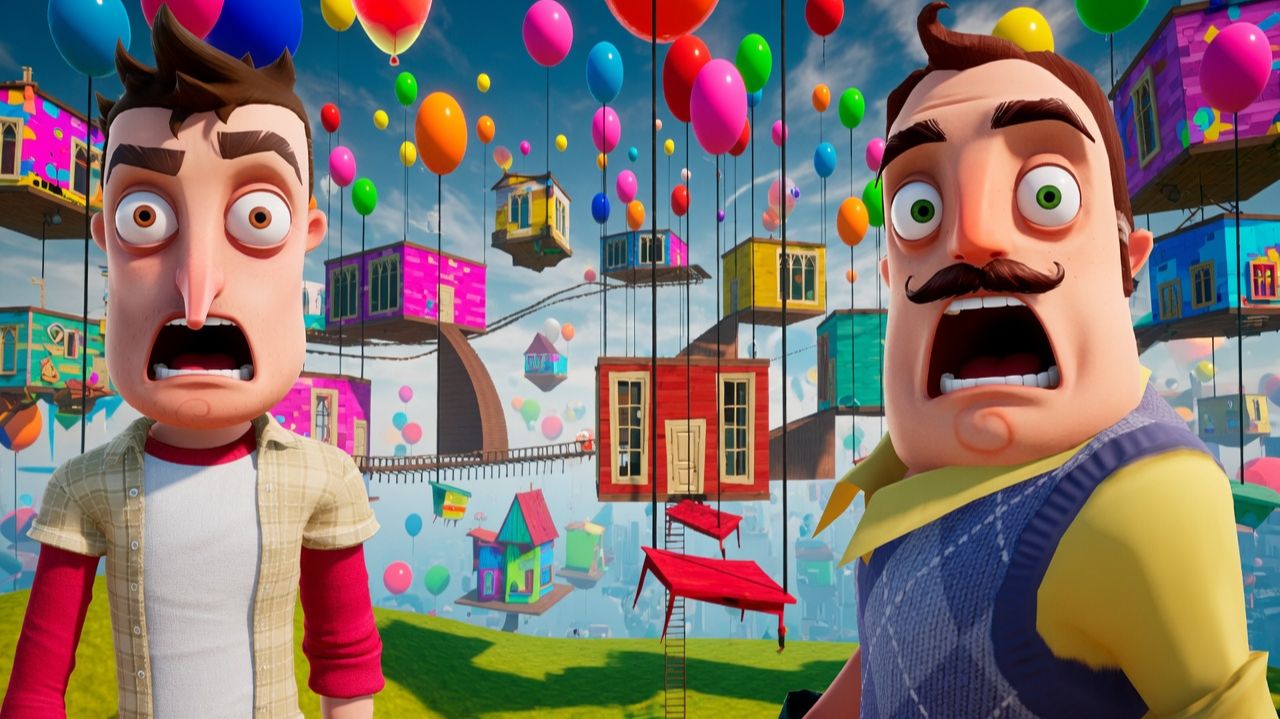 ГОРОД В НЕБЕСАХ ПРИВЕТ СОСЕДА!ИГРА HELLO NEIGHBOR МОД Only Seven Rooms