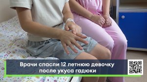 Врачи спасли 12-летнюю девочку после укуса гадюки