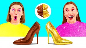 Челлендж. Шоколадная Еда vs Настоящая еда # Сумасшедший Челлендж от